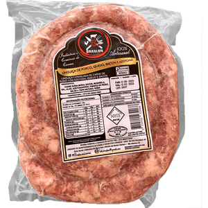 LINGUICA SUINA BRASLON QUEIJO, BACON E AZEITONA KG